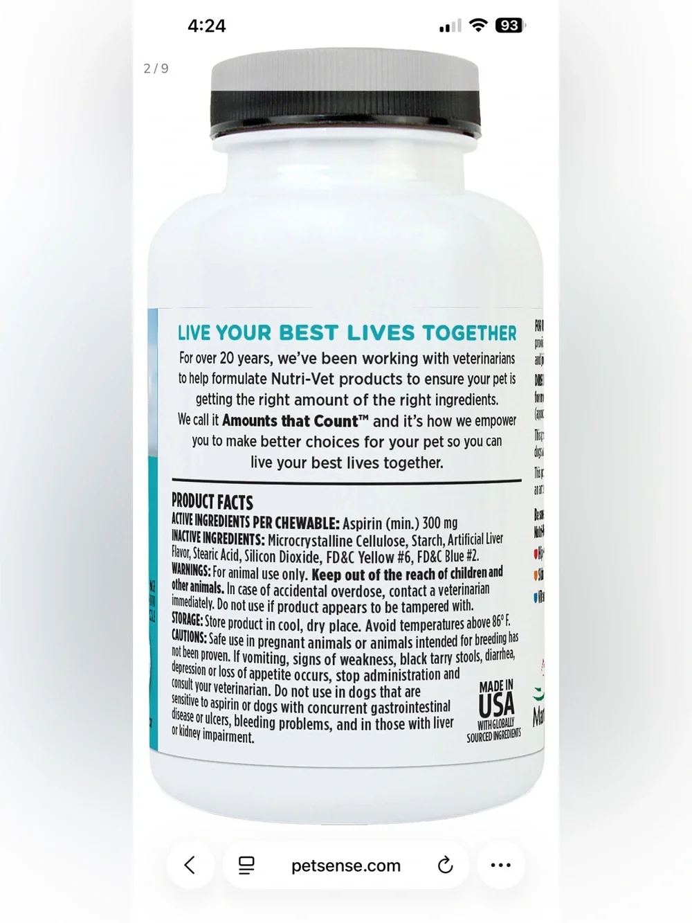 Canine Aspirin 300mg Chewable (Liver Flavor)